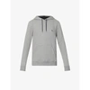 Ps By Paul Smith Zebra-embroidered Cotton Hoody In Grey