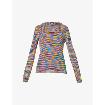 Missoni Womens Fiammato Loose-fit Abstract Cashmere Hoody 10