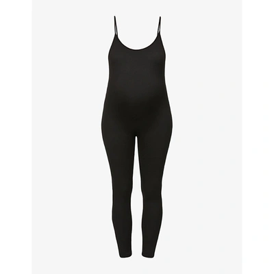 Bumpsuit Maternity The Kate Sleeveless Stretch-woven Unitard In Black
