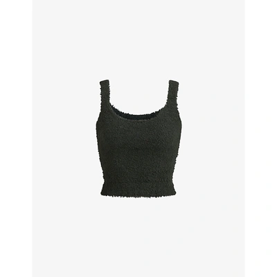 Skims Cozy Stretch-knitted Top In Onyx