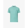 Polo Ralph Lauren Mens Seafoam Logo-embroidered Slim-fit Cotton Polo Shirt Xl