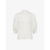 Ted Baker Womens Ivory Puffed-sleeve Organza Top 8