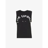 The Upside Muscle Logo-print Cotton-jersey Vest In Black
