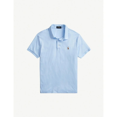 Polo Ralph Lauren Mens Blue Logo-embroidered Cotton-jersey Polo Shirt Xl In French Navy