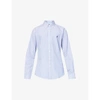Polo Ralph Lauren Cotton-poplin Shirt In Blue Wht Stripe