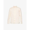 Eton Micro-print Slim-fit Cotton-poplin Shirt In Yellow/orange