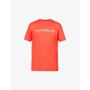 Emporio Armani Mens Orange Logo-print Cotton T-shirt L