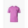 Stone Island Mens Magenta Logo-patch Crewneck Cotton-jersey T-shirt M