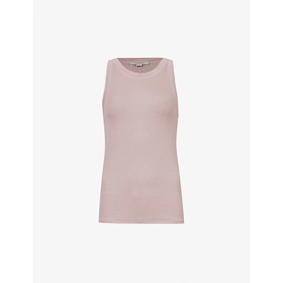 Allsaints Womens Pink Rina Stretch-jersey Tank Top 8