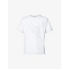 Alexander Mcqueen Mens White Mix Skull-print Stretch-cotton T-shirt M