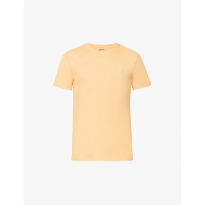 Polo Ralph Lauren Logo-embroidered Cotton-jersey T-shirt In Empire Yellow