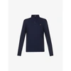 Polo Ralph Lauren Mens Cruise Navy Zip-up Funnel Neck Cotton-jersey Jumper Xl