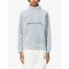 Mki Miyuki Zoku Mens Icey Blue Sherpa Quarter-zip Fleece Sweatshirt M