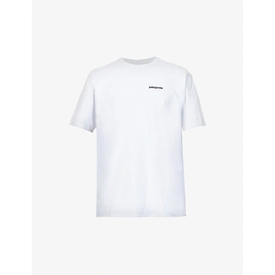 PATAGONIA MENS WHITE RESPONSIBILI-TEE LOGO-PRINT COTTON-BLEND T-SHIRT XL,40378930