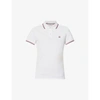 Moncler Mens White Logo-badge Cotton-piqué Polo Shirt Xxl