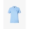 Hugo Boss Mens Bright Blue Logo-embroidered Slim-fit Cotton-piqué Polo Shirt Xxxl