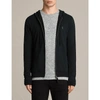 Allsaints Mens Jet Black Brace Cotton-jersey Hoody M