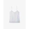 The White Company Essential Lace-trim Modal-blend Cami Top In White