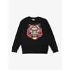 Marcelo Burlon County Of Milan Boys Black Kids Tiger Graphic-print Cotton-blend Sweatshirt 4-12 Years 10 Years