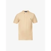 Polo Ralph Lauren Mens Boating Khaki Logo-embroidered Slim-fit Cotton Polo Shirt M