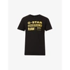 G-star Originals Logo Organic Cotton T-shirt In Black In Dk Black