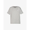 Acne Studios Womens Light Grey Melange Nash Logo-patch Cotton-jersey T-shirt L