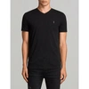 Allsaints Mens Jet Black Tonic V-neck Cotton-jersey T-shirt Xs