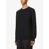 Polo Ralph Lauren Mens Polo Black Logo-embroidered Cotton-knit Jumper M