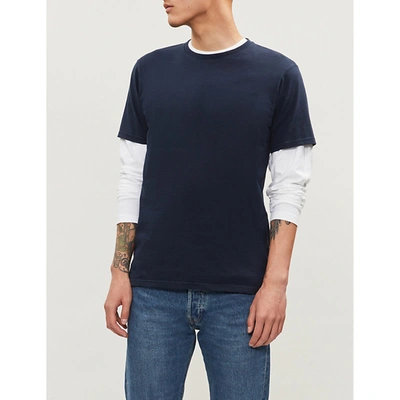 Colorful Standard Crewneck Organic Cotton-jersey T-shirt In Navy
