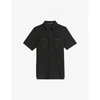 TED BAKER MENS BLACK LARKS RELAXED-FIT COTTON PIQUÉ POLO SHIRT 36