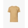 Polo Ralph Lauren Mens Luxury Tan Logo-embroidered Cotton-jersey T-shirt S