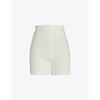 Skims Cozy Boucle Knitted Shorts In Bone