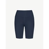 Girlfriend Collective High-rise Stretch-recycled Polyester Shorts In Midnight