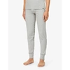 Tom Ford Slim Branded-waistband Stretch-cotton Leggings In Grey