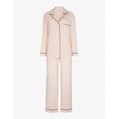 Eberjey Gisele Classic Pyjama Set Set In Sorbet/black