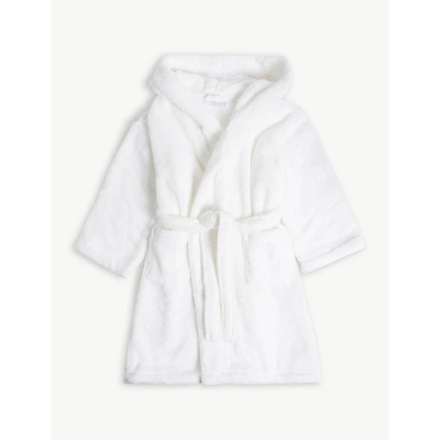The Little White Company Girls White Kids Hooded Cotton Robe With Ears 3-4 Years 2-3 Years