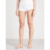 Skin Rafaela Ruffled-hem Cotton-jersey Pyjama Shorts In White