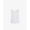 Agent Provocateur Amelea Lace-trim Stretch-silk Camisole In Ivory (cream)