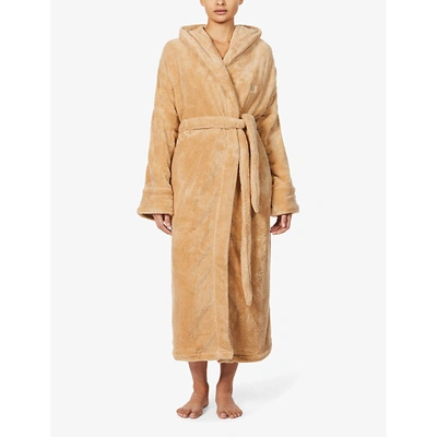 Soho Home Logo-embroidered Recycled-polyester House Dressing Gown In Beige