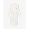 OFF-WHITE WOMENS WHITE NO COLOR BRAND-EMBROIDERED COTTON-TOWELLING ROBE S/M