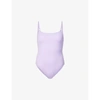 MELISSA ODABASH WOMENS LILAC TOSCA RING-DETAIL SWIMSUIT 6