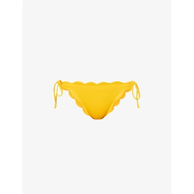 Marysia Womens Papaya Mott Mid-rise Bikini Bottoms S In Papaya