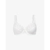 Maison Lejaby Gaby Floral-embroidered Underwired Stretch-lace Bra In White