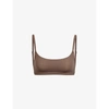 Skims Fits Everybody Scooped Stretch-woven Bra In Oxide