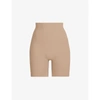 Skims Core Control High-rise Stretch-woven Shorts In Sienna