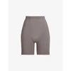 Skims Sculpting High-rise Stretch-woven Shorts In Umber