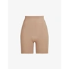 Skims Sculpting High-rise Stretch-woven Shorts In Sienna
