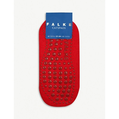 Falke Kids' Fire Catspads Stretch Cotton-blend Slipper Socks Years 3+