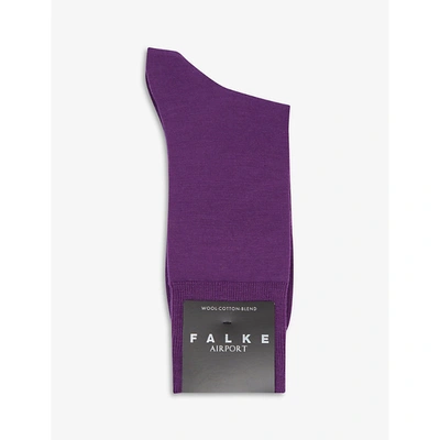 Falke Mens Ultraviolet Airport Wool-blend Socks 5.5-6.5