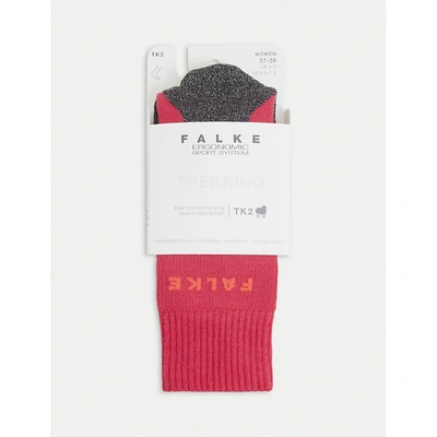 Falke Tk2 Trek Woven Ankle Socks In Rose